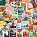 【Happy Store】50張旅行城市風景塗鴉貼紙/行李拉杆箱滑板車筆記本/防水DIY-規格圖11