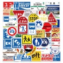 【Happy Store】50張日本停車標誌塗鴉貼紙/可裝飾Ipad行李箱吉他筆記本/防水DIY-規格圖4