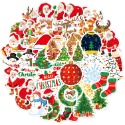 【Happy Store】50張聖誕節大尺寸貼紙全息鐳射貼紙/派對禮品裝飾/防水DIY-規格圖11