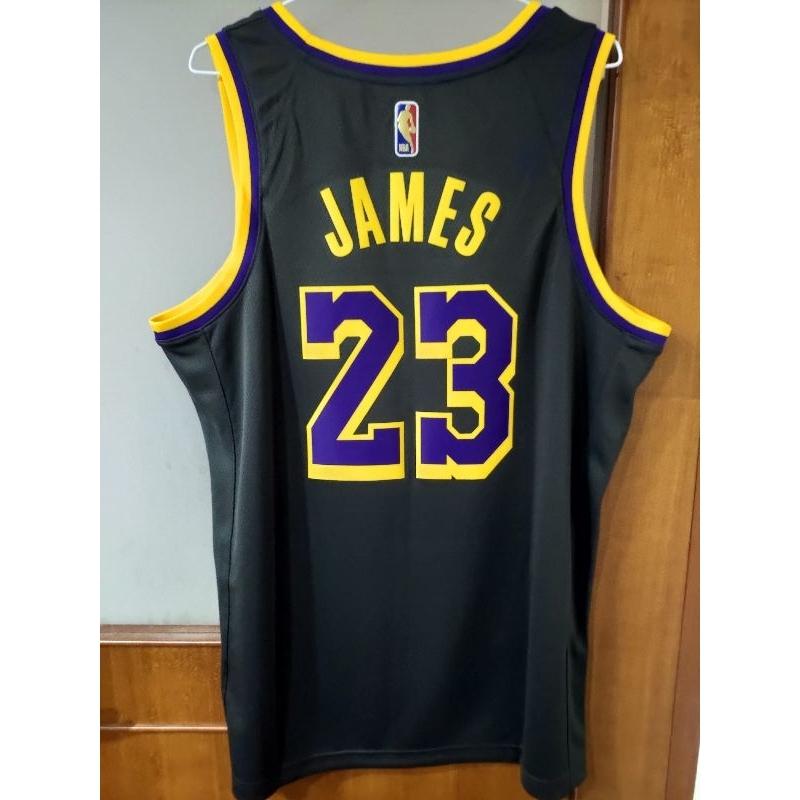 NBA球衣 LeBron James 湖人隊獎勵球衣 含原生贊助標球衣 NIKE SW48L 全新含吊牌-細節圖2