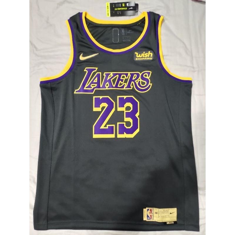 NBA球衣 LeBron James 湖人隊獎勵球衣 含原生贊助標球衣 NIKE SW48L 全新含吊牌-細節圖3