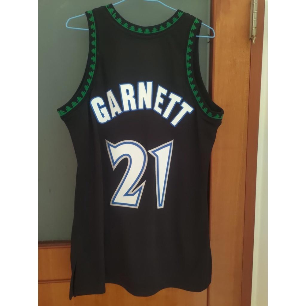 NBA球衣 Mitchell & Ness Kevin Garnett 球員版 灰狼隊黑森林 1997-98 全新含牌-細節圖2