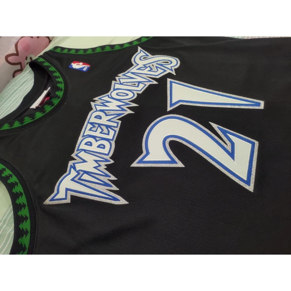 NBA球衣 Mitchell & Ness Kevin Garnett 球員版 灰狼隊黑森林 1997-98 全新含牌-細節圖3