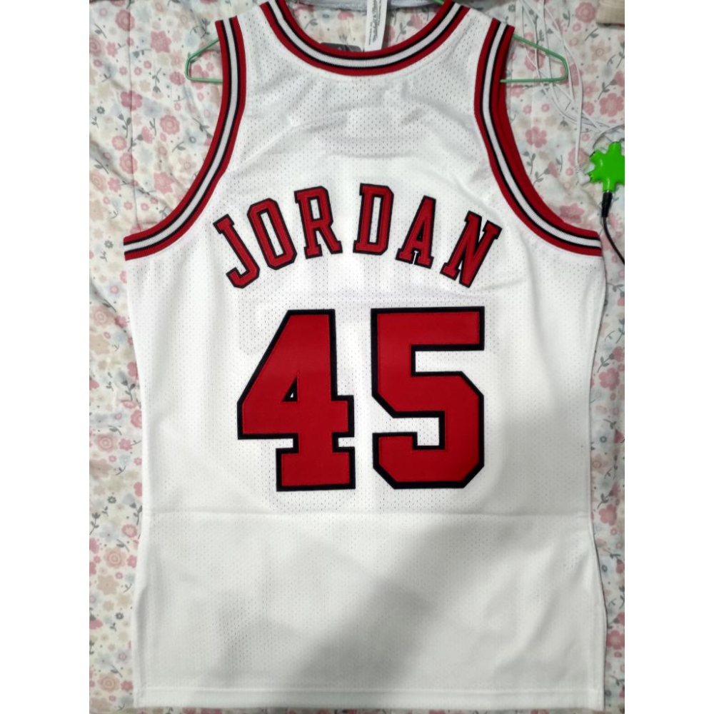 NBA球衣 公牛隊 Michael Jordan 主場45號球衣 M&N AU 復古球員版球衣 全新含吊牌40M-細節圖4