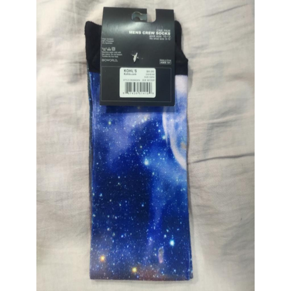 BIOWORLD crew socks 全新星空小腿襪-細節圖2