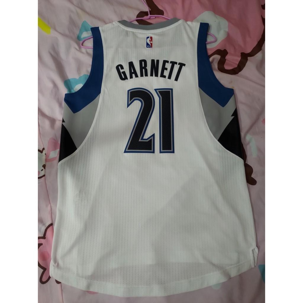 Kevin Garnett NBA球衣 灰狼隊 主場白  Adidas美版 S號-細節圖4