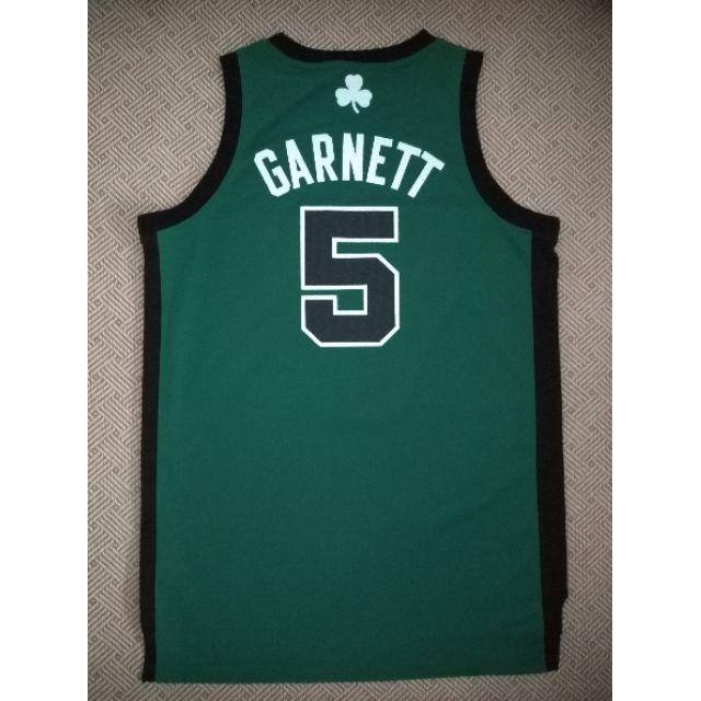 NBA球衣 Kevin Garnett 客場黑綠 Adidas R30 Swingman M號0-細節圖2
