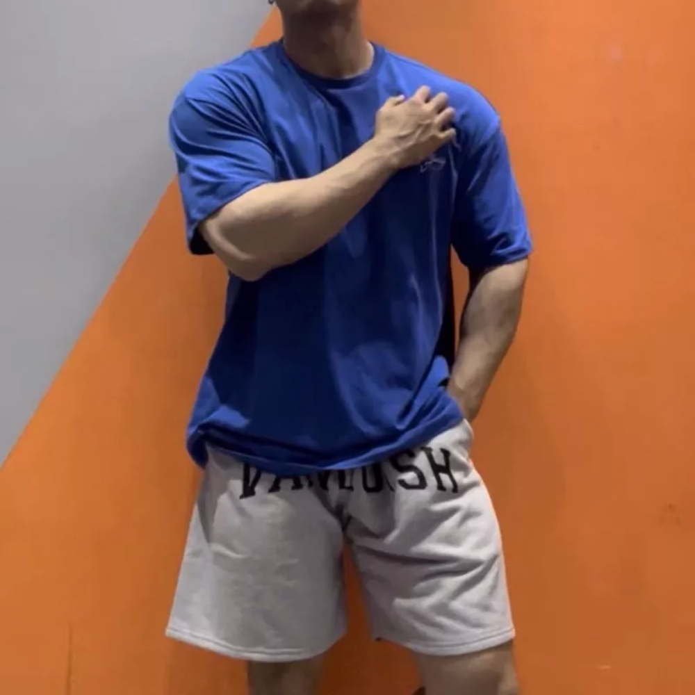 [媽瘦健身] 英國 VQ VANQUISH 男子健身 Oversize BETTER 棉質運動短褲 健身短褲 重訓短褲-細節圖7