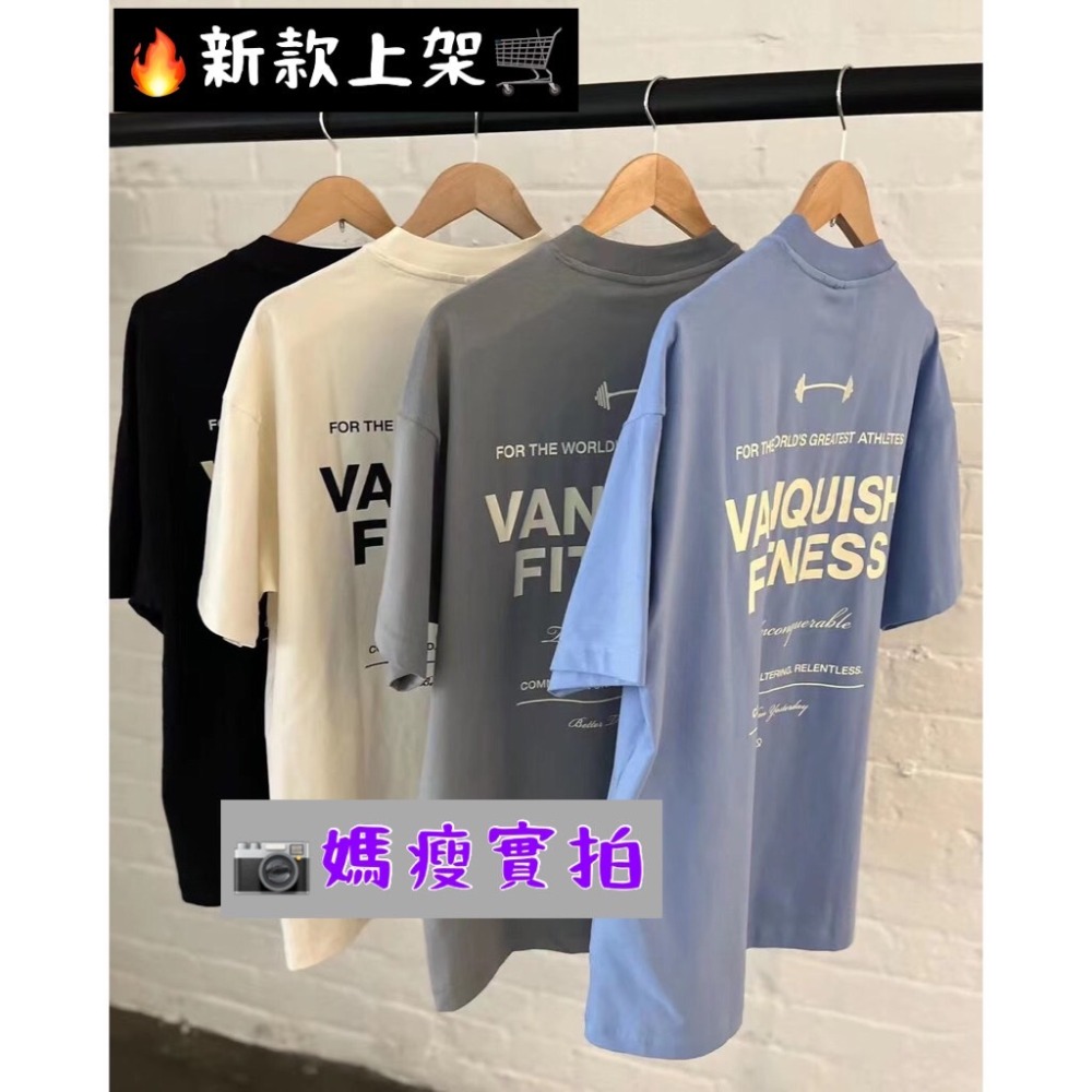 [📣媽瘦新品🔥] 正品英國 VQ VANQUISH 男子健身 Oversize 落肩 T-shirt 落肩t恤 落肩-細節圖3