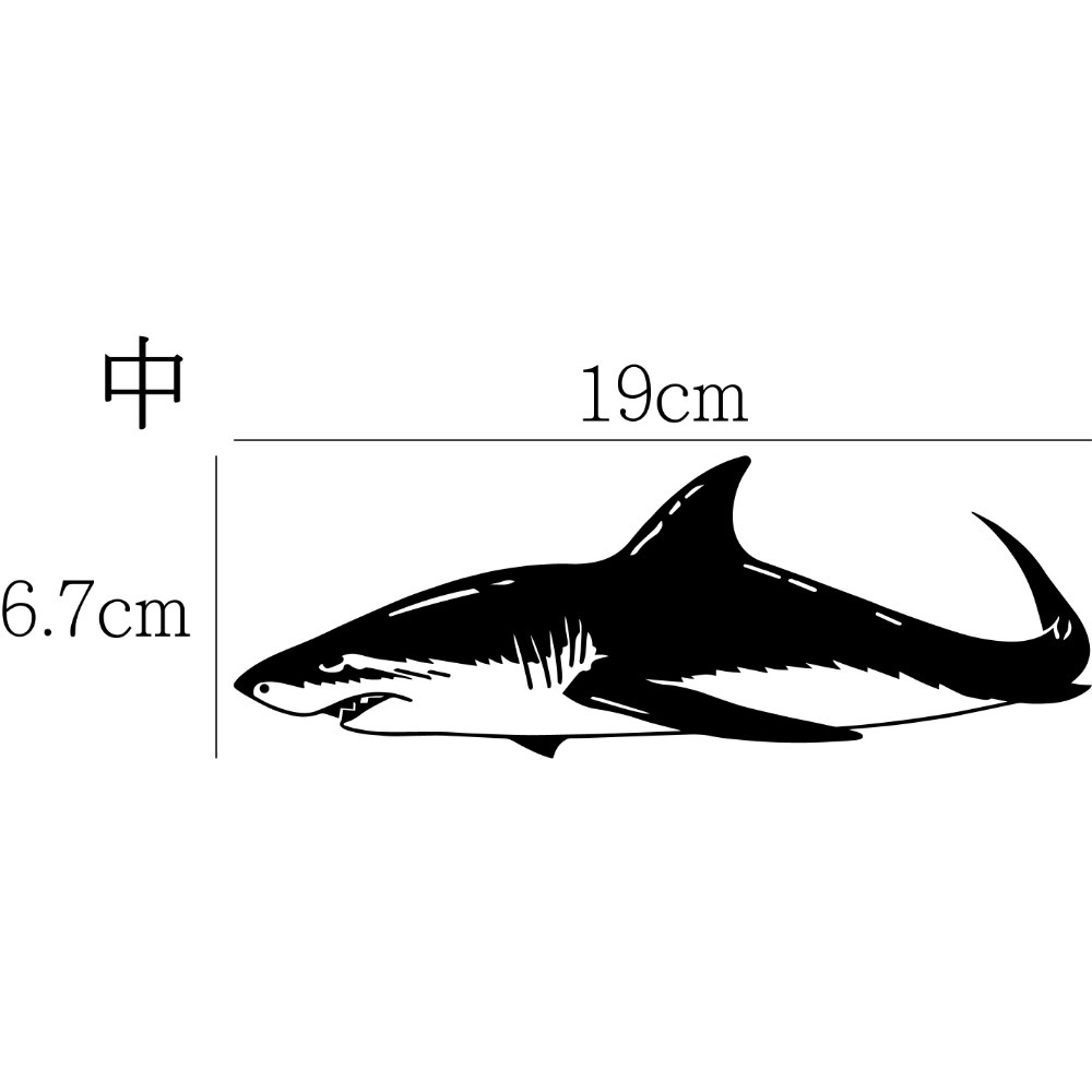 [PWTW] 海豚 鯨魚 鯊魚 鯨豚 割字 車貼 防水貼紙 貼紙 魚 海洋生物-規格圖4