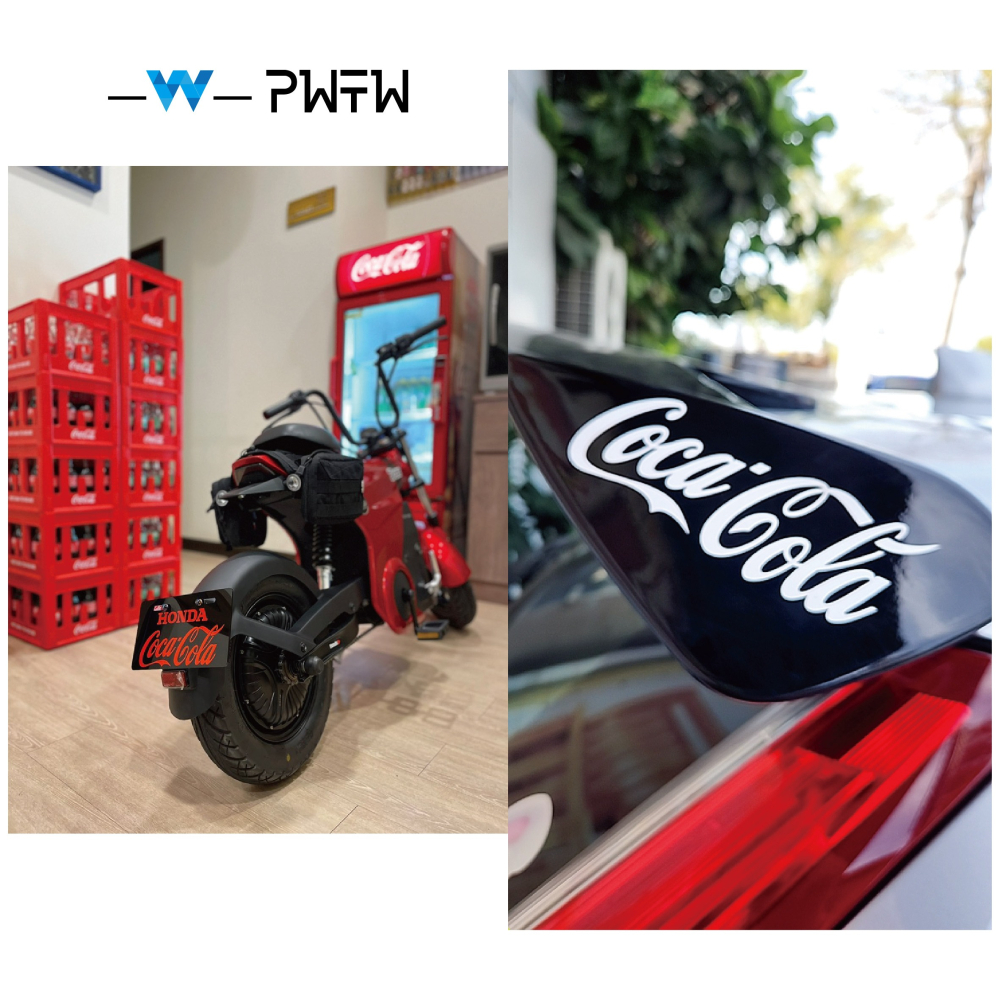 [PWTW] 可口可樂 可樂 改裝貼紙 機車貼紙 汽車貼紙 割字 車貼 防水貼紙 貼紙-細節圖2