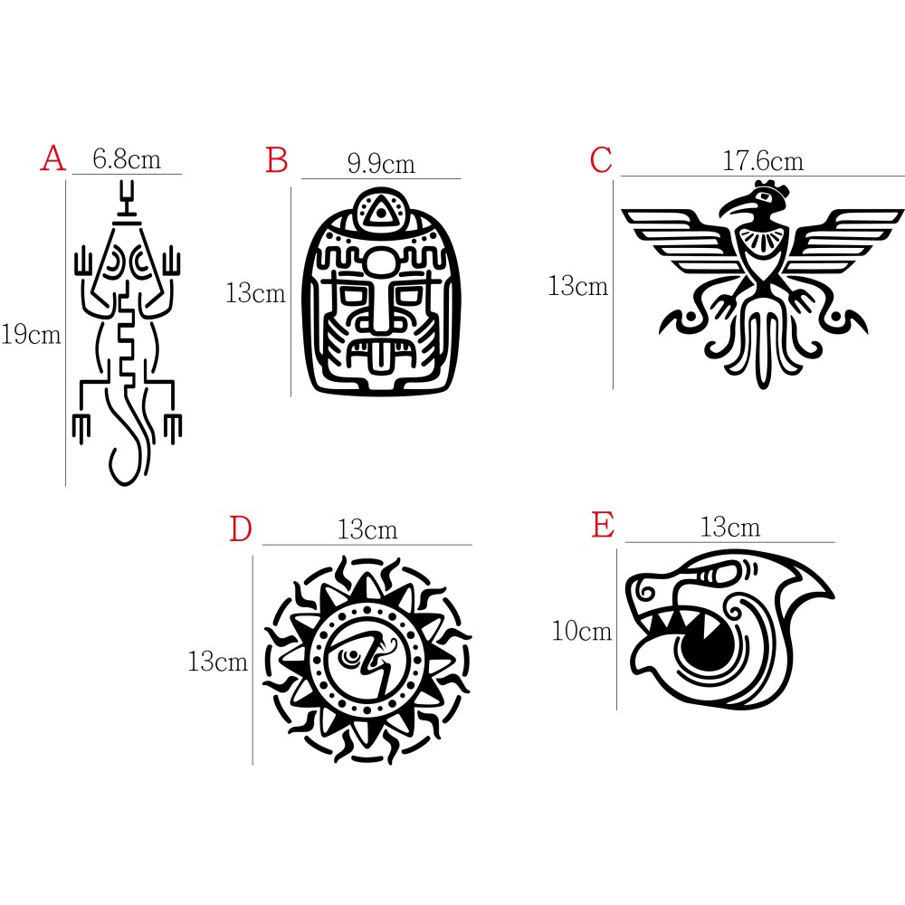 [PWTW] 馬雅圖騰 圖騰 馬雅文化 改裝貼紙 貼紙 防水貼紙 彩繪貼紙 車貼 車身貼紙-細節圖2