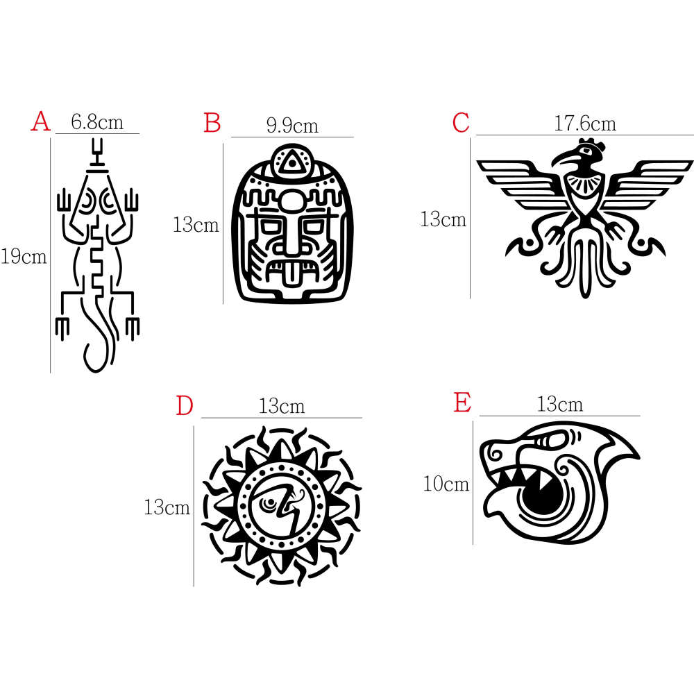 [PWTW] 馬雅圖騰 圖騰 馬雅文化 改裝貼紙 貼紙 防水貼紙 彩繪貼紙 車貼 車身貼紙-細節圖2