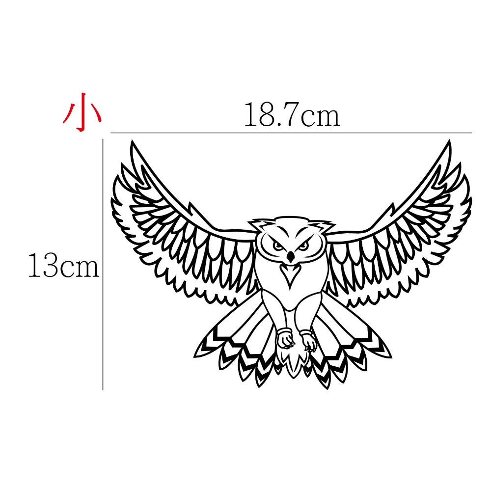 [PWTW] 割字 車貼 防水貼紙 貼紙 貓頭鷹 鴞 梟 鳥 鳥類 動物 猛禽 EC-05 YAMAHA 山葉-規格圖4