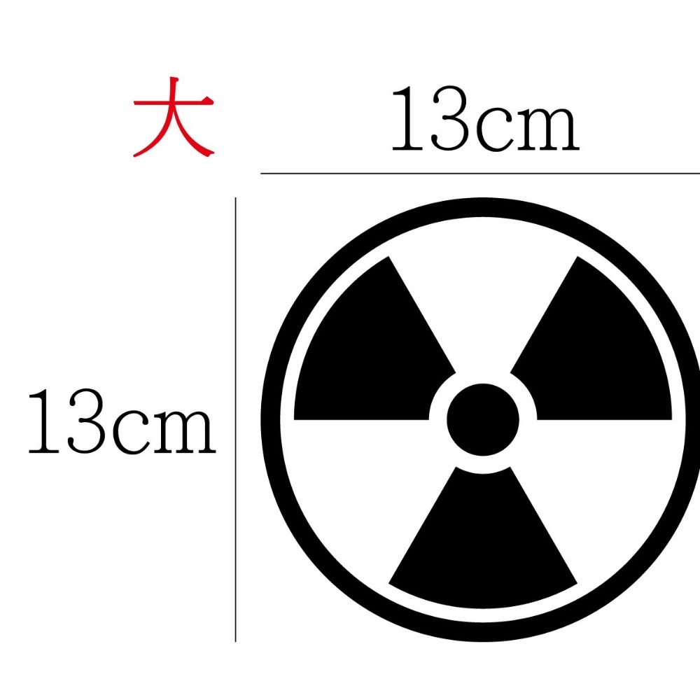 [PWTW] 核能貼紙 核能標語 警語標誌 改裝貼紙 貼紙 防水貼紙 彩繪貼紙 車貼 車身貼紙-規格圖4