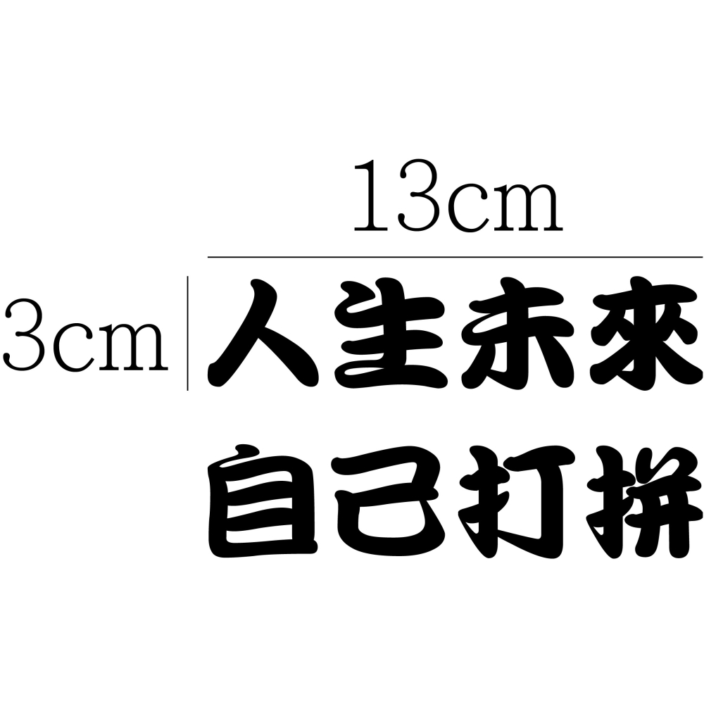 [PWTW] 人生未來 自己打拼 改裝貼紙 貼紙 防水貼紙 彩繪貼紙 車貼 車身貼紙 外送 熊貓外送 581-細節圖3