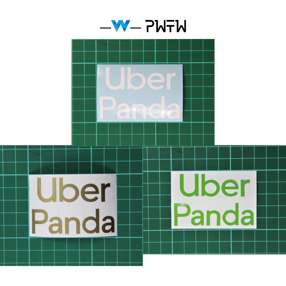 [PWTW] uber Panda foodpanda 熊貓 uber eats 貼紙 防水貼紙 外送貼紙-細節圖2