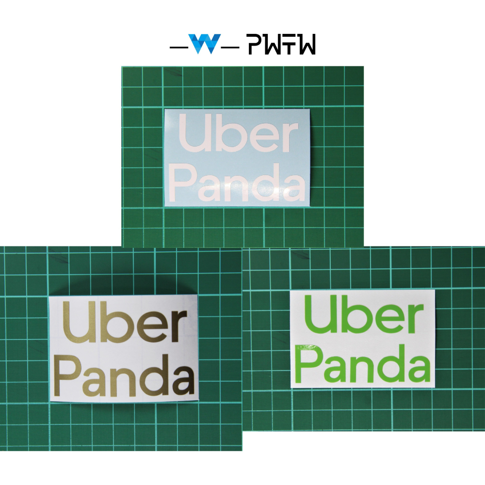 [PWTW] uber Panda foodpanda 熊貓 uber eats 貼紙 防水貼紙 外送貼紙-細節圖2