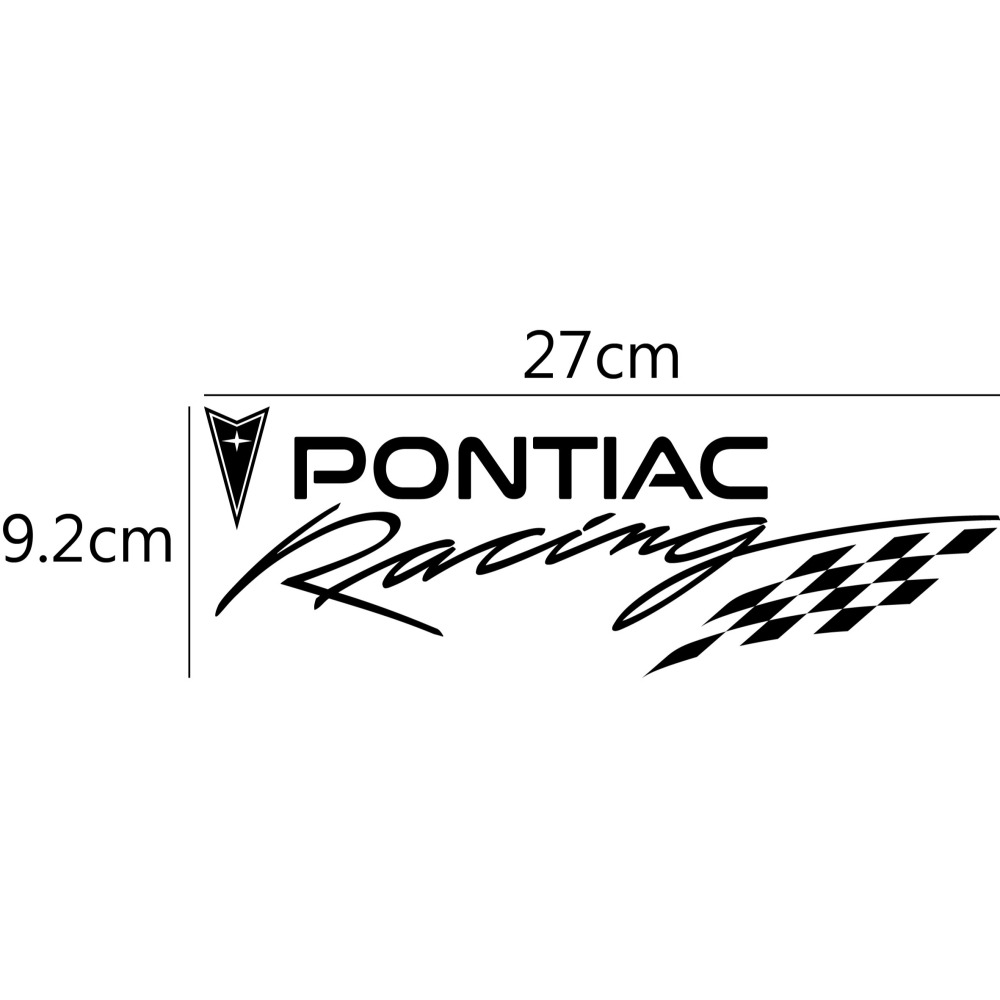 [PWTW] Pontiac - Racing 割字 車貼 防水貼紙 貼紙 汽車貼紙 標誌貼紙-細節圖2
