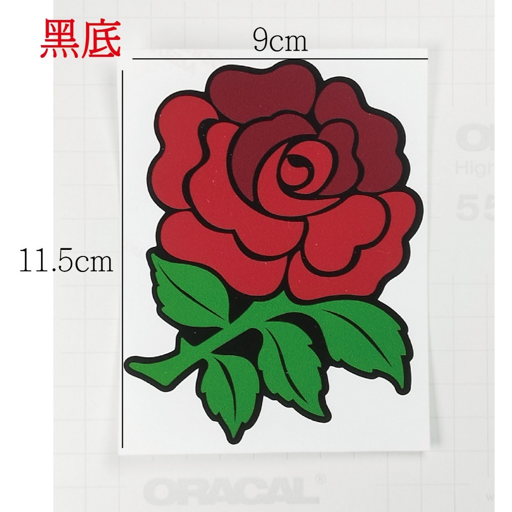[PWTW] 玫瑰花 文青風 花朵貼 彩色花朵貼紙 貼紙 防水貼紙 彩繪防水 車貼 機車貼紙 汽車貼紙 汽機車裝飾-規格圖3