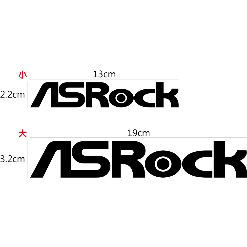 [PWTW] ASRock 華擎 主機板 顯示卡 電腦貼紙 貼紙 造型貼紙 防水貼紙-細節圖2