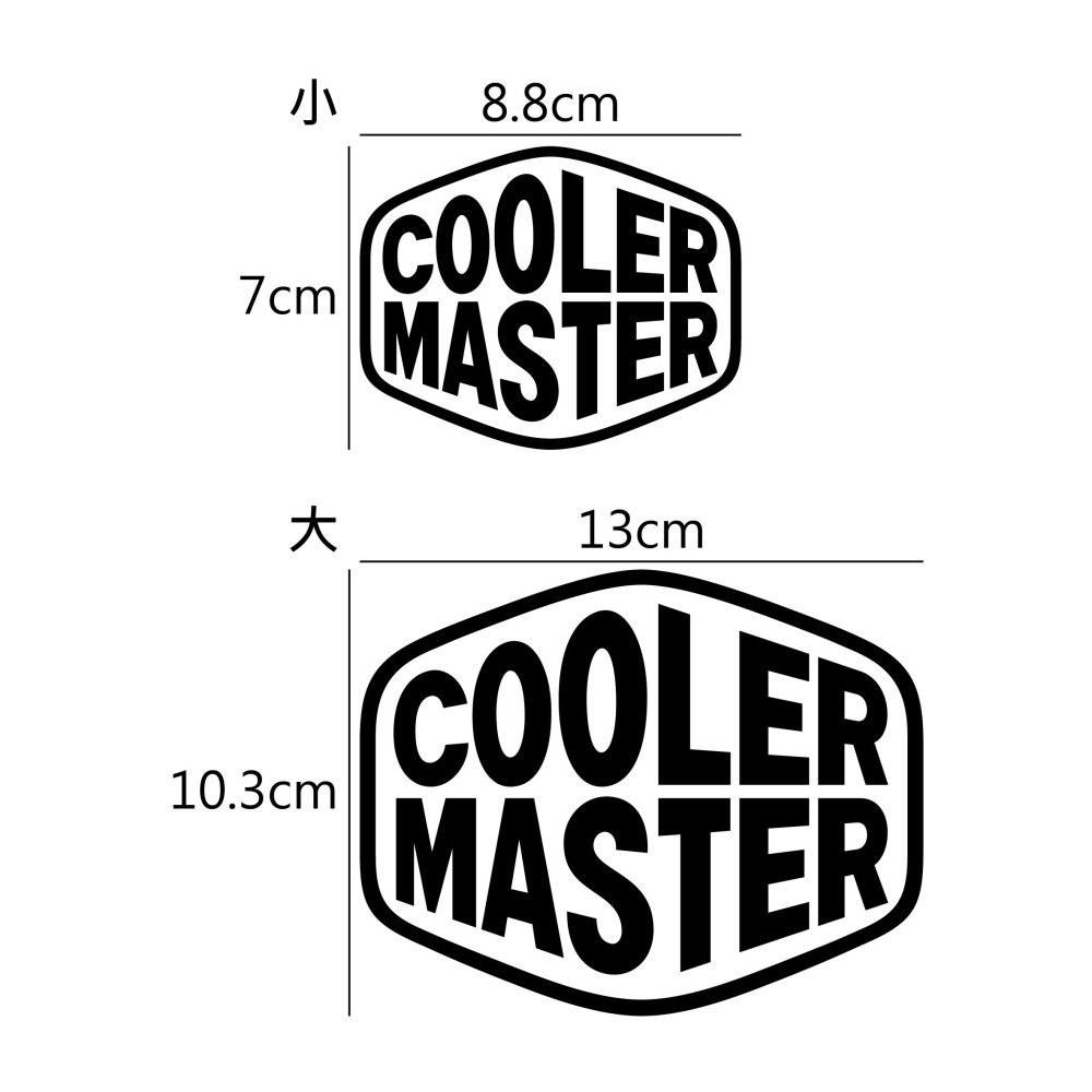 [PWTW] Cooler Master 酷媽 機殼 電源供應器 散熱 風扇 電腦貼紙 貼紙 防水貼紙-細節圖2