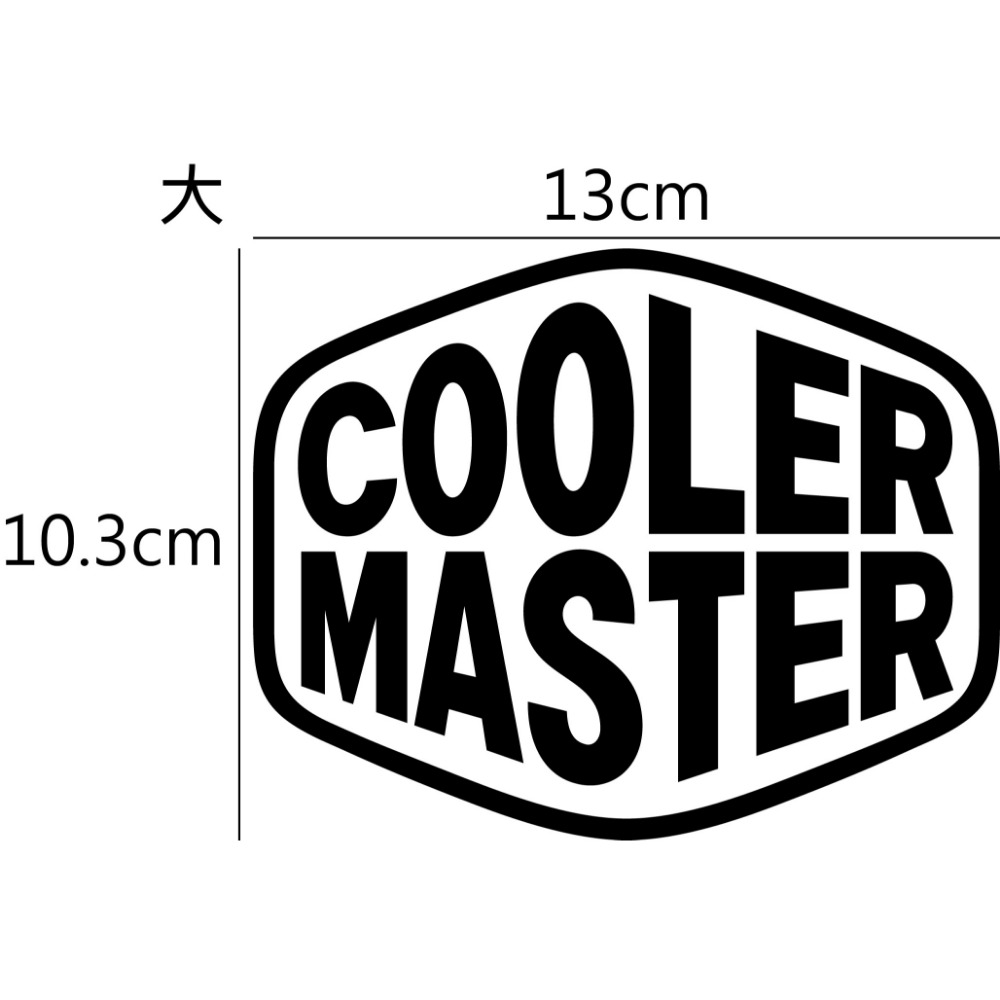 [PWTW] Cooler Master 酷媽 機殼 電源供應器 散熱 風扇 電腦貼紙 貼紙 防水貼紙-規格圖4