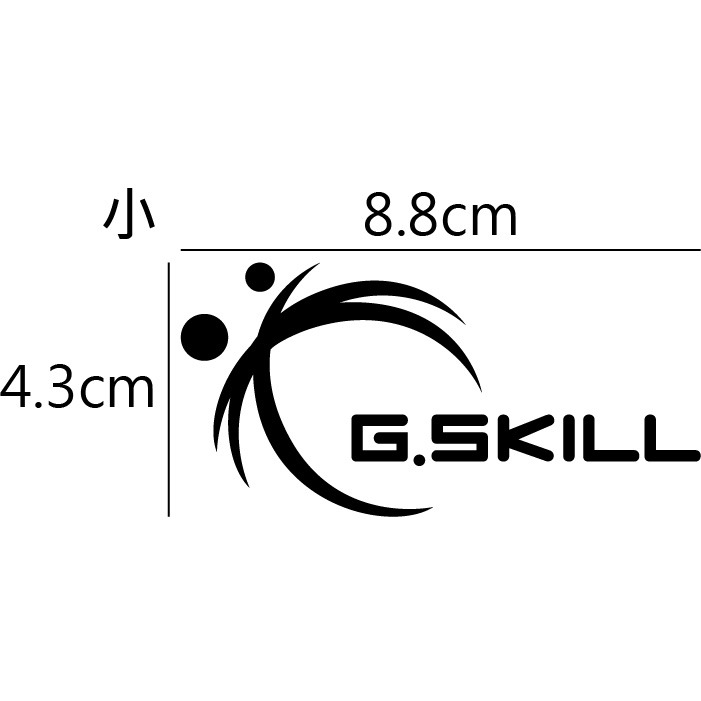 [PWTW] G.SKILL 芝奇 記憶體 鍵盤 電腦貼紙 貼紙 造型貼紙 防水貼紙-規格圖4