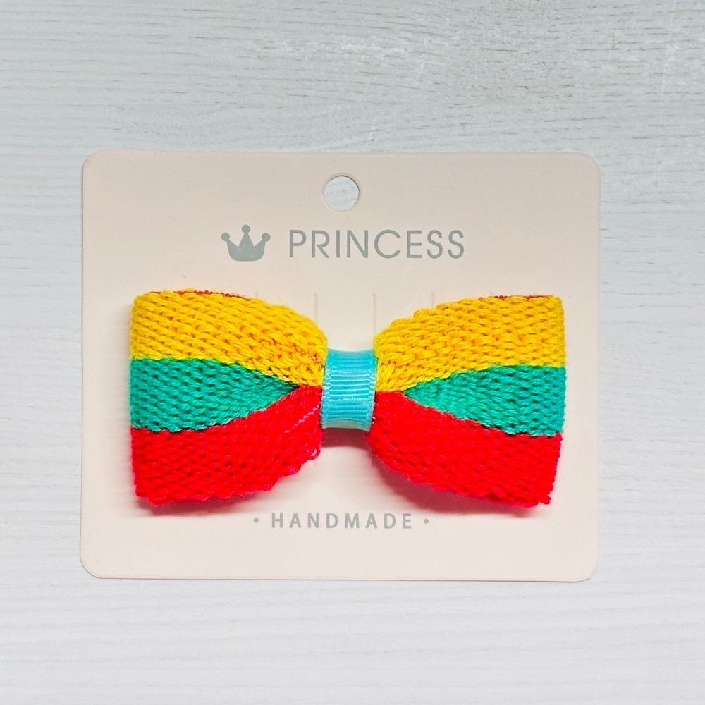 彩虹髮飾 蝴蝶結髮夾 造型髮飾 彩虹頭飾-細節圖3