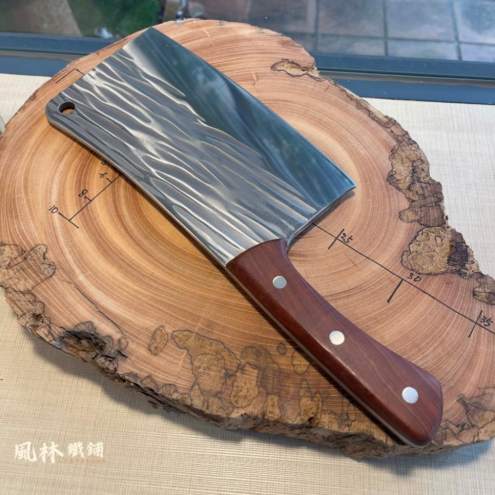 鍛打橫紋紅檀木柄剁刀砍骨刀 本鋪中華料理菜刀王專業屠宰剁骨刀菜刀斬切刀砍骨刀屠宰切肉賣肉豬肉剁豬腳刀剁大骨專業屠刀家用刀-細節圖7