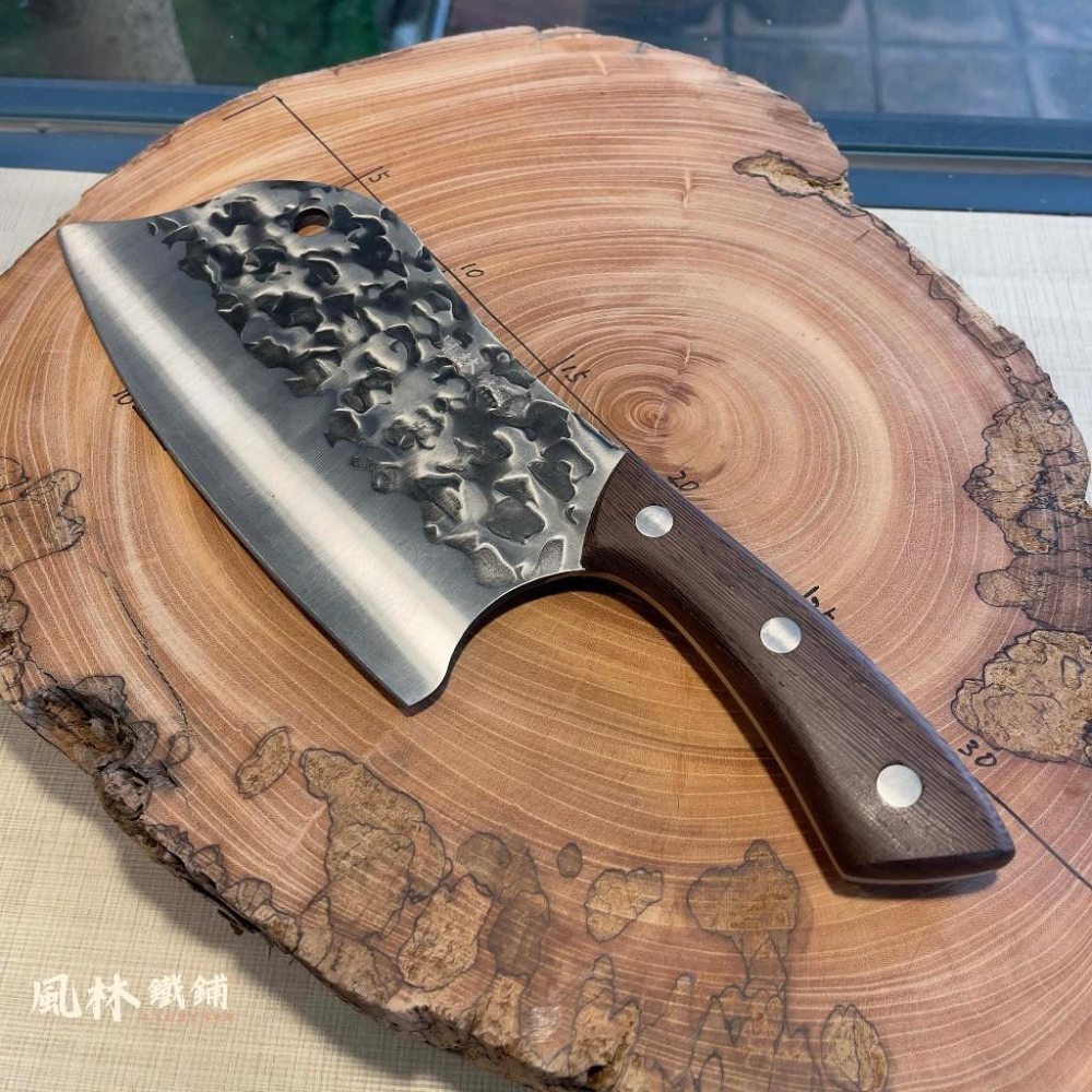 不鏽鋼鍛打錘紋海豚斬切刀剁刀 3mm厚刀刃斬骨切肉切菜 斬切刀 剁雞剁骨刀 廚房家用菜刀 餐廳廚師專業用刀-細節圖5
