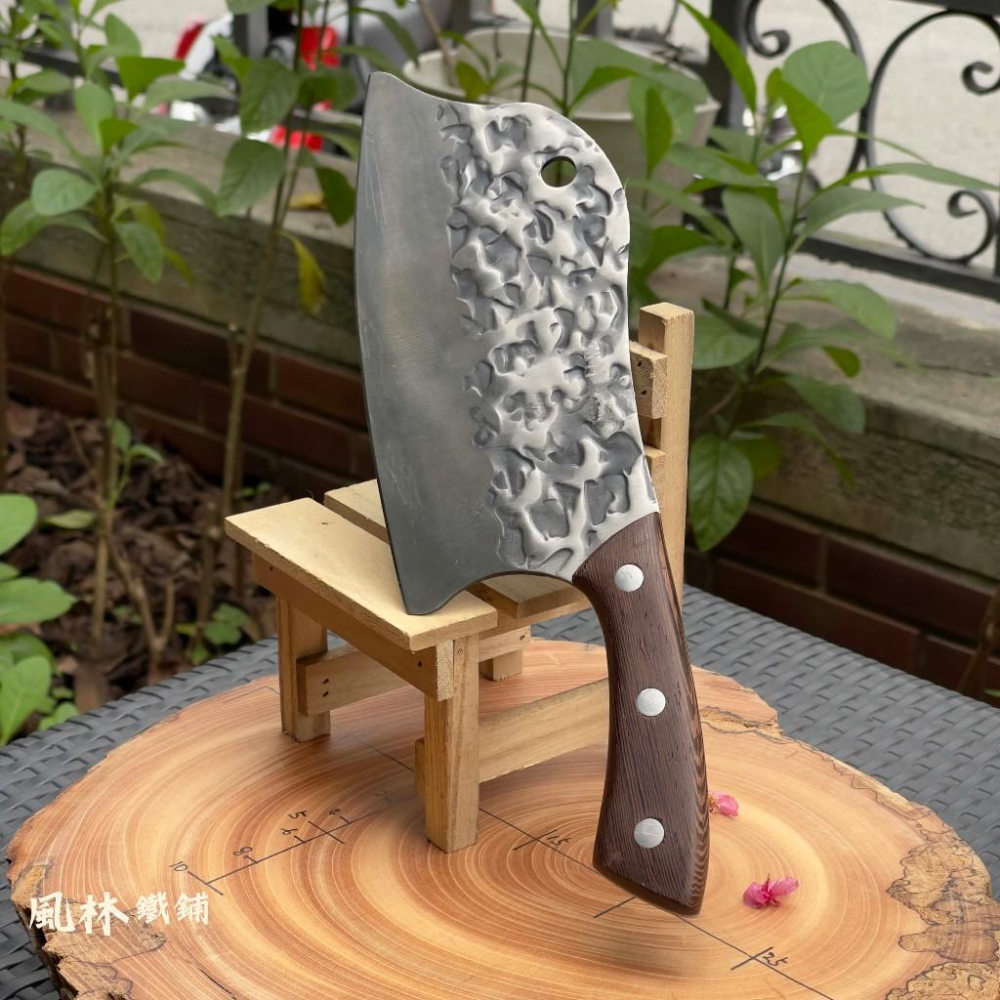 不鏽鋼鍛打錘紋海豚斬切刀剁刀 3mm厚刀刃斬骨切肉切菜 斬切刀 剁雞剁骨刀 廚房家用菜刀 餐廳廚師專業用刀-細節圖6