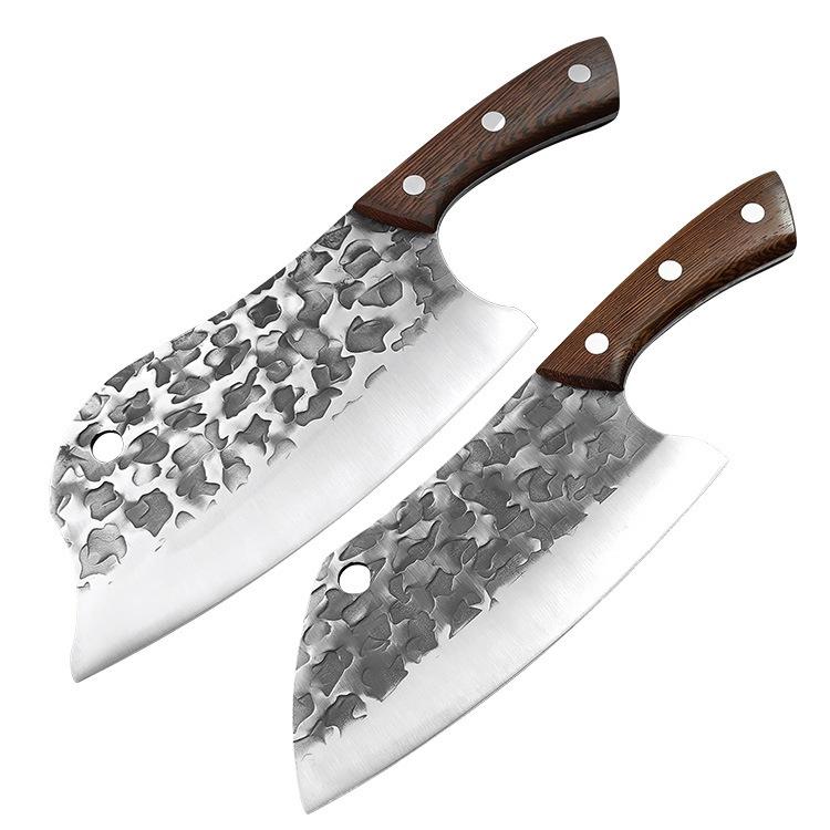 不鏽鋼鍛打錘紋海豚斬切刀剁刀 3mm厚刀刃斬骨切肉切菜 斬切刀 剁雞剁骨刀 廚房家用菜刀 餐廳廚師專業用刀-細節圖9