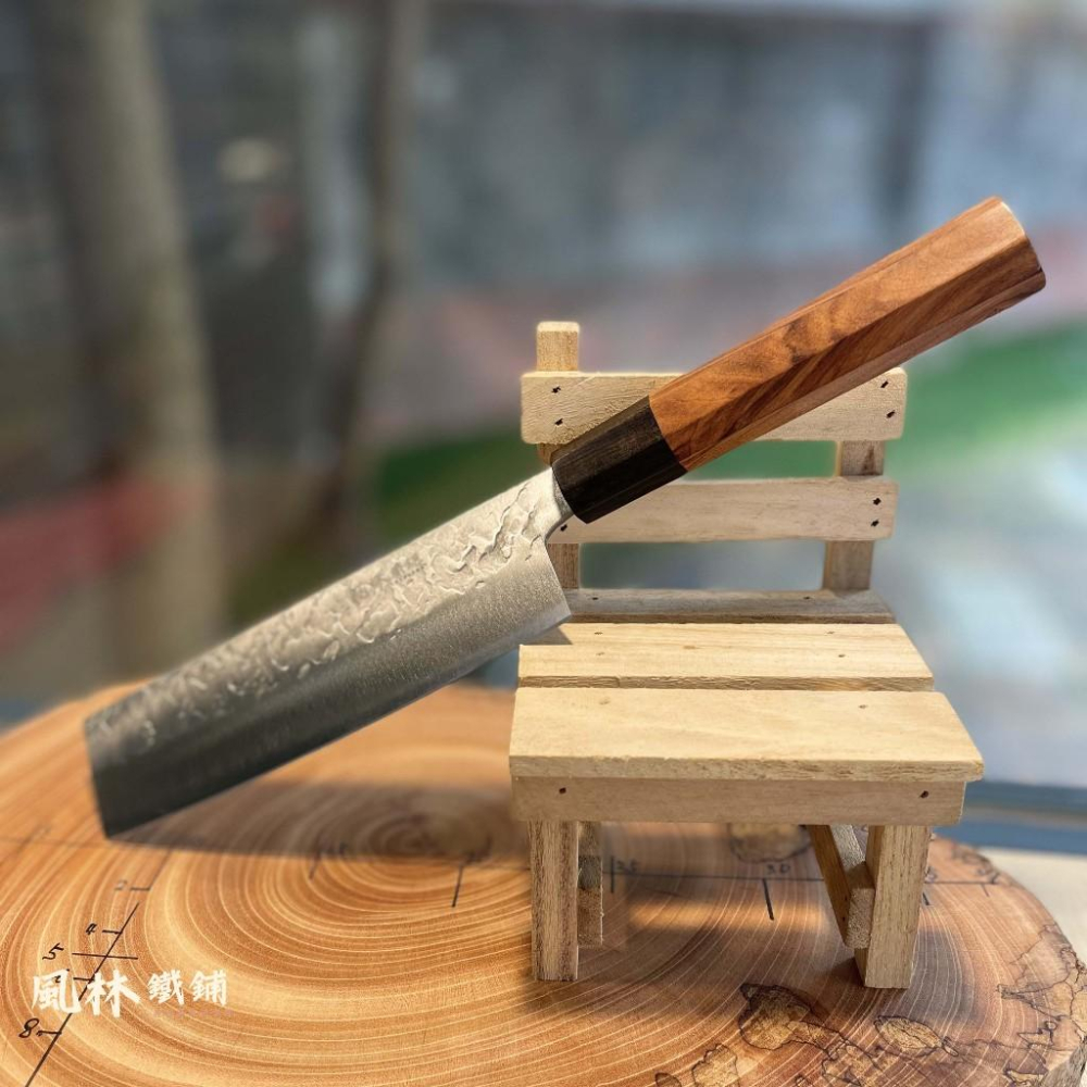 鉬釩鋼鍛打錘紋日式八角柄黑檀廚刀組 主廚刀 小菜刀 切肉刀生魚片刀 三德刀萬用刀 50Cr15Mov鋼材鍛製鋒利耐用-細節圖5