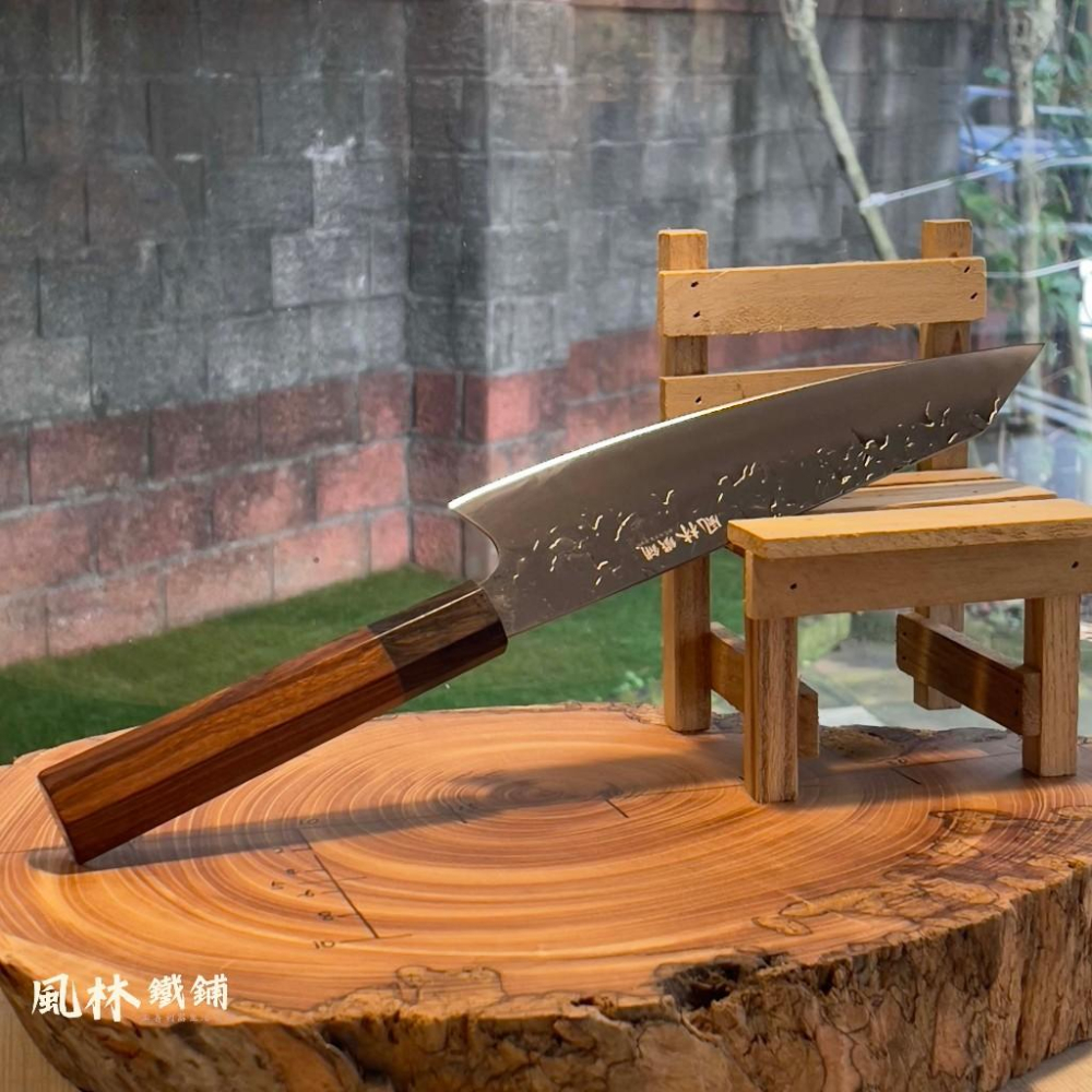 鉬釩鋼鍛打錘紋日式八角柄黑檀廚刀組 主廚刀 小菜刀 切肉刀生魚片刀 三德刀萬用刀 50Cr15Mov鋼材鍛製鋒利耐用-細節圖6