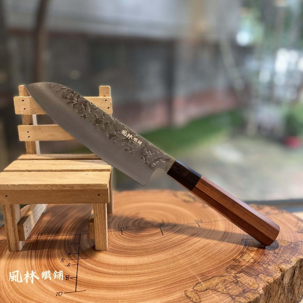 鉬釩鋼鍛打錘紋日式八角柄黑檀廚刀組 主廚刀 小菜刀 切肉刀生魚片刀 三德刀萬用刀 50Cr15Mov鋼材鍛製鋒利耐用-細節圖9