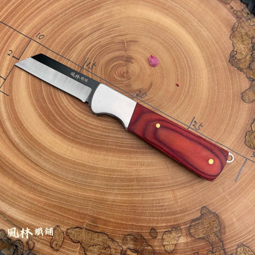 不鏽鋼木柄直刃折疊修枝嫁接刀 台灣現貨快速出貨 可折疊方便攜帶 農友最愛園林果樹切削嫁接刀具 戶外露營折疊便攜水果小刀-細節圖8