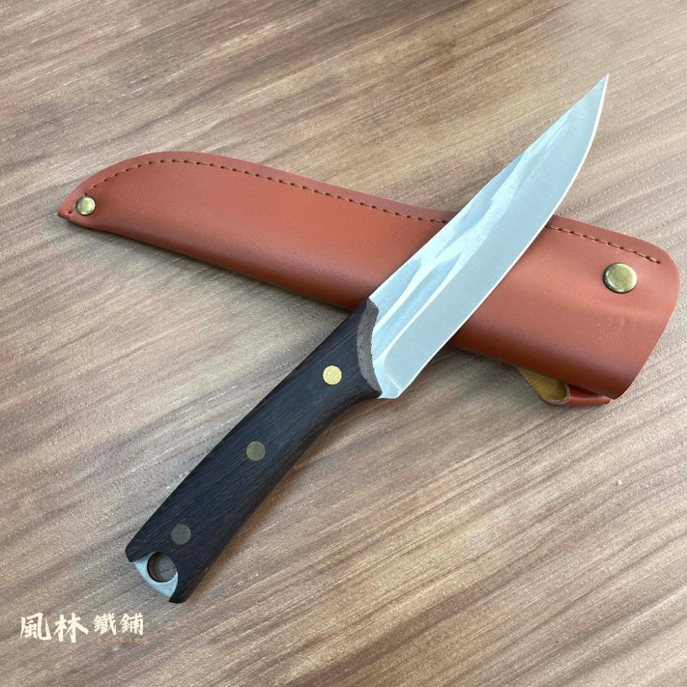 【石紋萬用小刀】附皮套 (台灣現貨)鍛打石紋屠宰刀不銹鋼多用剔骨刀剔骨刀殺魚分割刀切肉刀水果刀露營烤肉休閒小刀-細節圖5