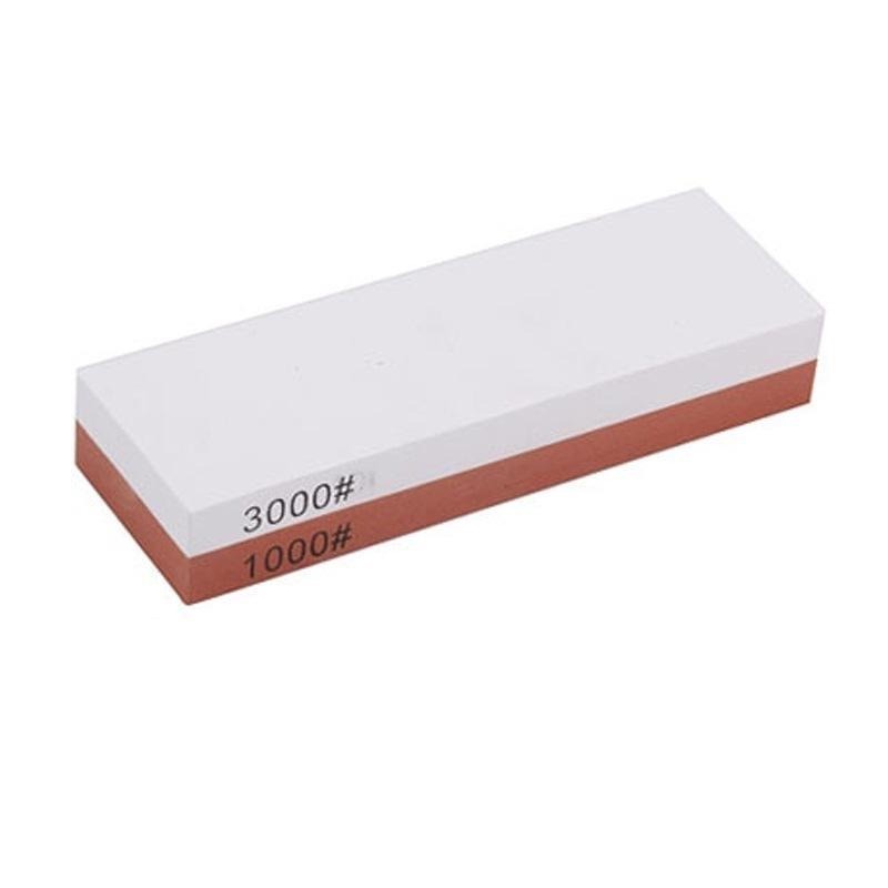 【白剛玉雙面磨刀石】油石 戶外家用廚房磨刀石帶矽膠防滑底座取出泡水既可使用 粗細合體一石雙目數 兩用磨刀石-細節圖3