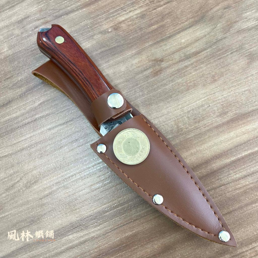 【鍛打錘紋萬用小刀】附皮套 (台灣現貨供應)手把肉刀 野外切肉刀 魚刀 多用刀 手扒肉烤肉分割剔骨刀 水果削皮小刀-細節圖3