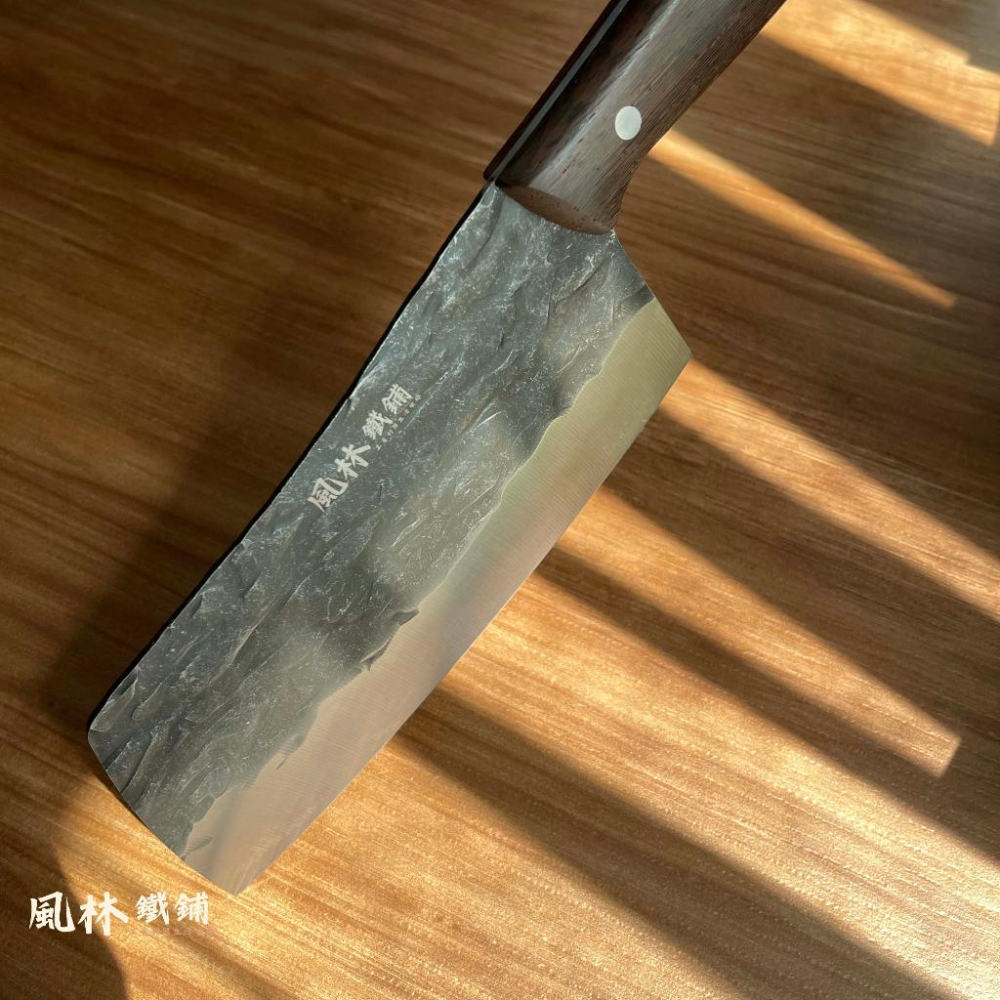 【鍛打黑紋切片刀】『台灣現貨』鍛打黑紋菜刀女士刀手工家用廚師專用菜刀切片切肉老式菜刀家用切菜刀片刀-細節圖6