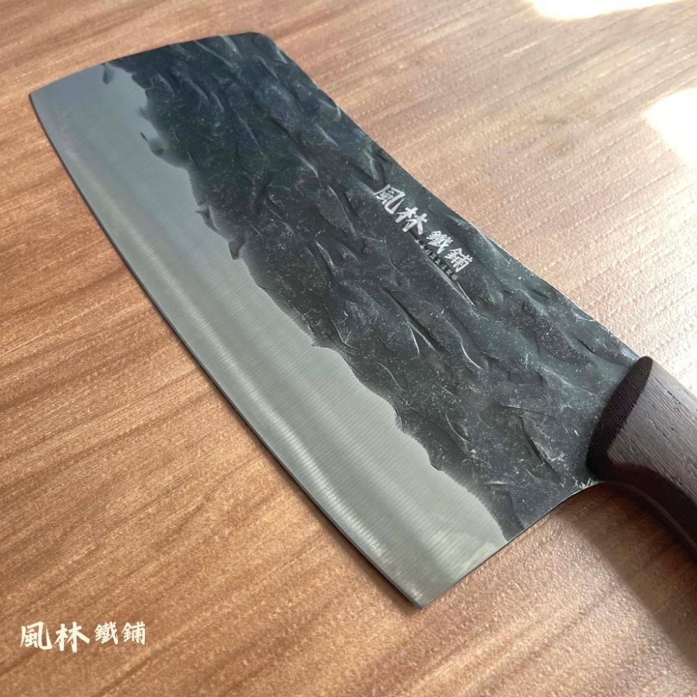 【鍛打黑紋切片刀】『台灣現貨』鍛打黑紋菜刀女士刀手工家用廚師專用菜刀切片切肉老式菜刀家用切菜刀片刀-細節圖7