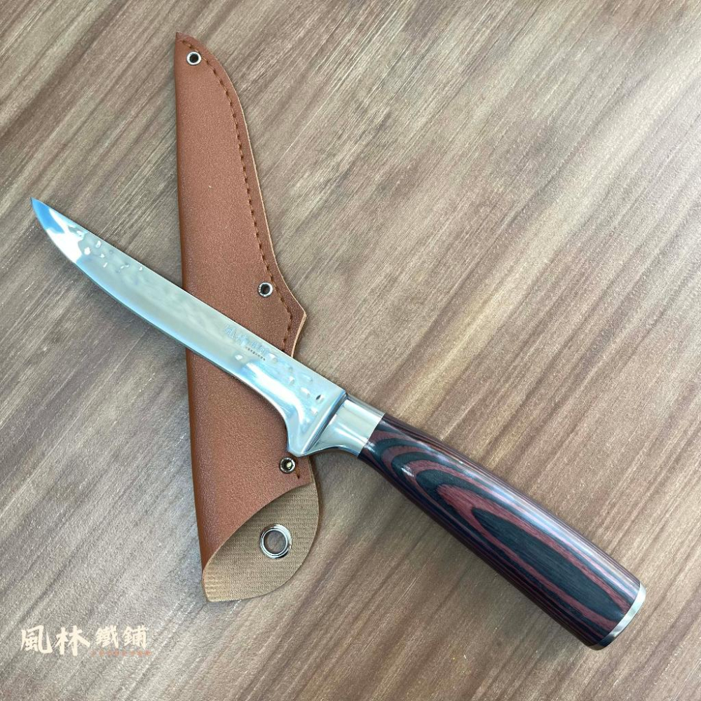 【白錘紋剔骨刀】附皮套  剔骨刀切肉切水果雷射紋分割開魚刀剔肉屠豬多用不鏽鋼手把肉刀吃烤肉刀-細節圖5