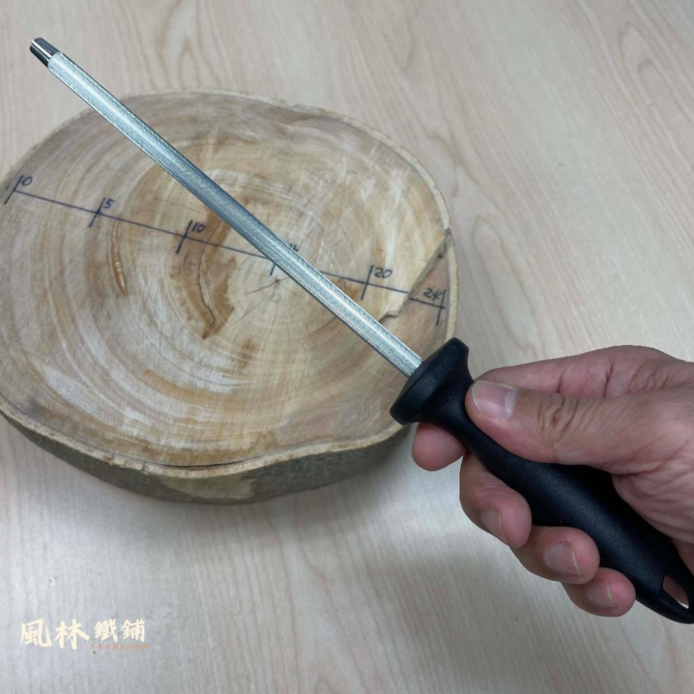 【19公分高碳鋼磨刀棒】 (台灣現貨) 手持磨刀棒高碳鋼加厚細粗齒磨刀棒便利磨刀廚房小工具家用手持磨菜刀磨刀棒-細節圖4