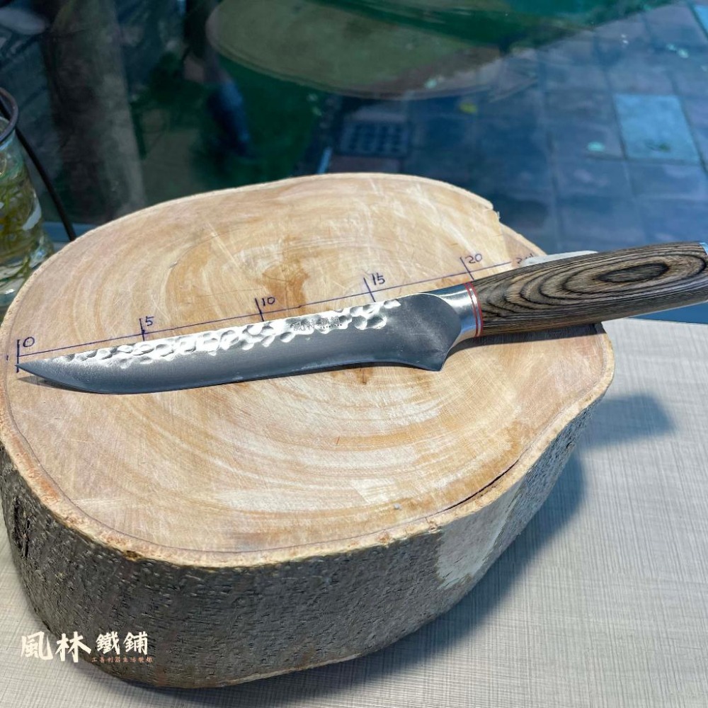不銹鋼鍛打錘紋彩木柄 廚刀系列-細節圖7