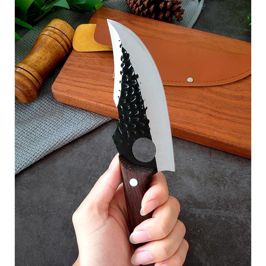 雞翅牛角手把刀 附皮套-細節圖8