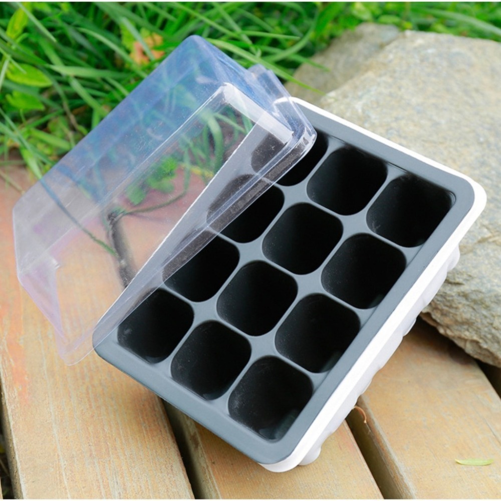 12穴附蓋育苗盆｜苗盤｜有蓋子好保濕｜水不外流｜簡單管理｜園藝資材｜蔬菜栽培｜｜花盆｜多肉｜育苗盒｜ 育苗盤-細節圖2