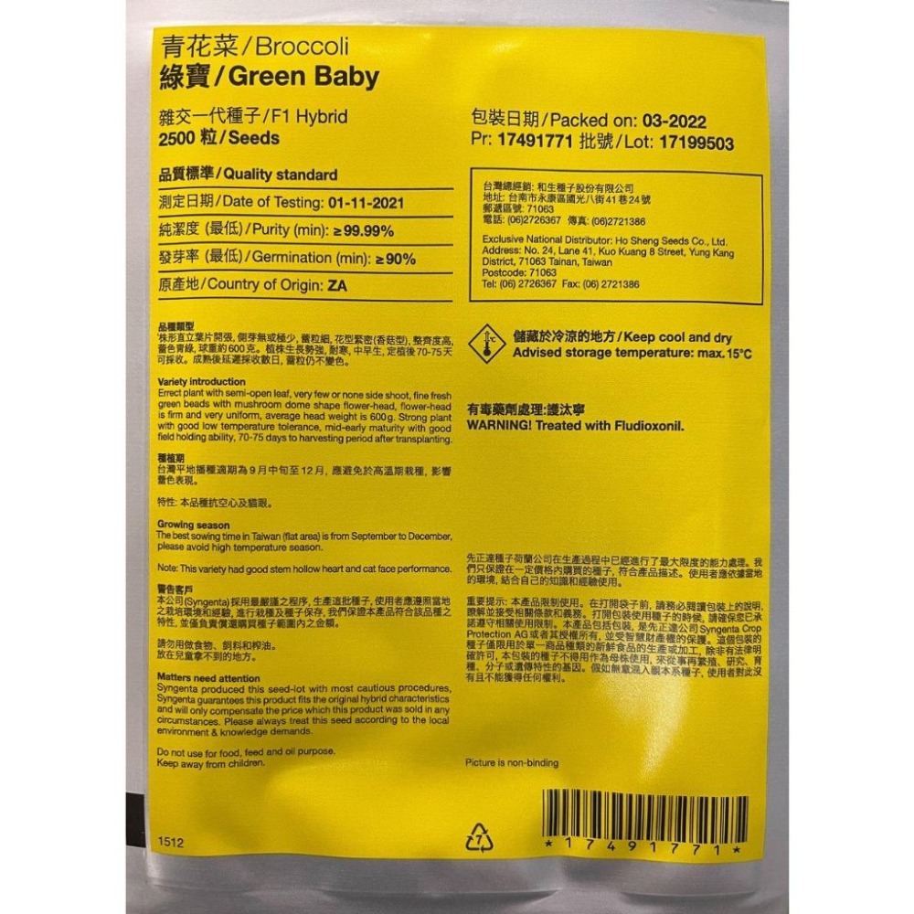 青花菜/Broccoli綠寶/Green Baby｜專業種子不分售｜專業種植用｜大量請聊聊-細節圖3