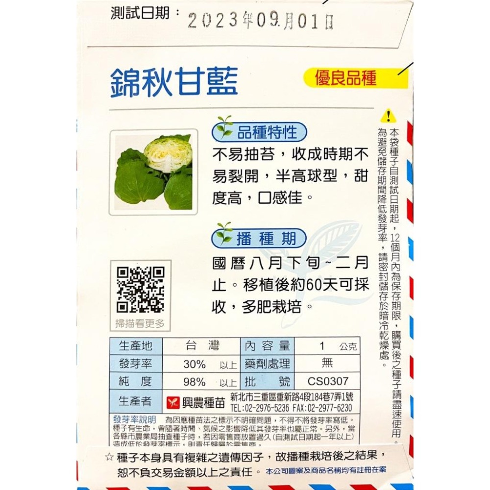 錦秋高麗菜種子｜高麗菜種子｜60天｜秋季種植｜日常好菜｜小空間種植|居家種植｜蔬菜專業種植｜蔬菜種子｜園藝 ｜-細節圖3