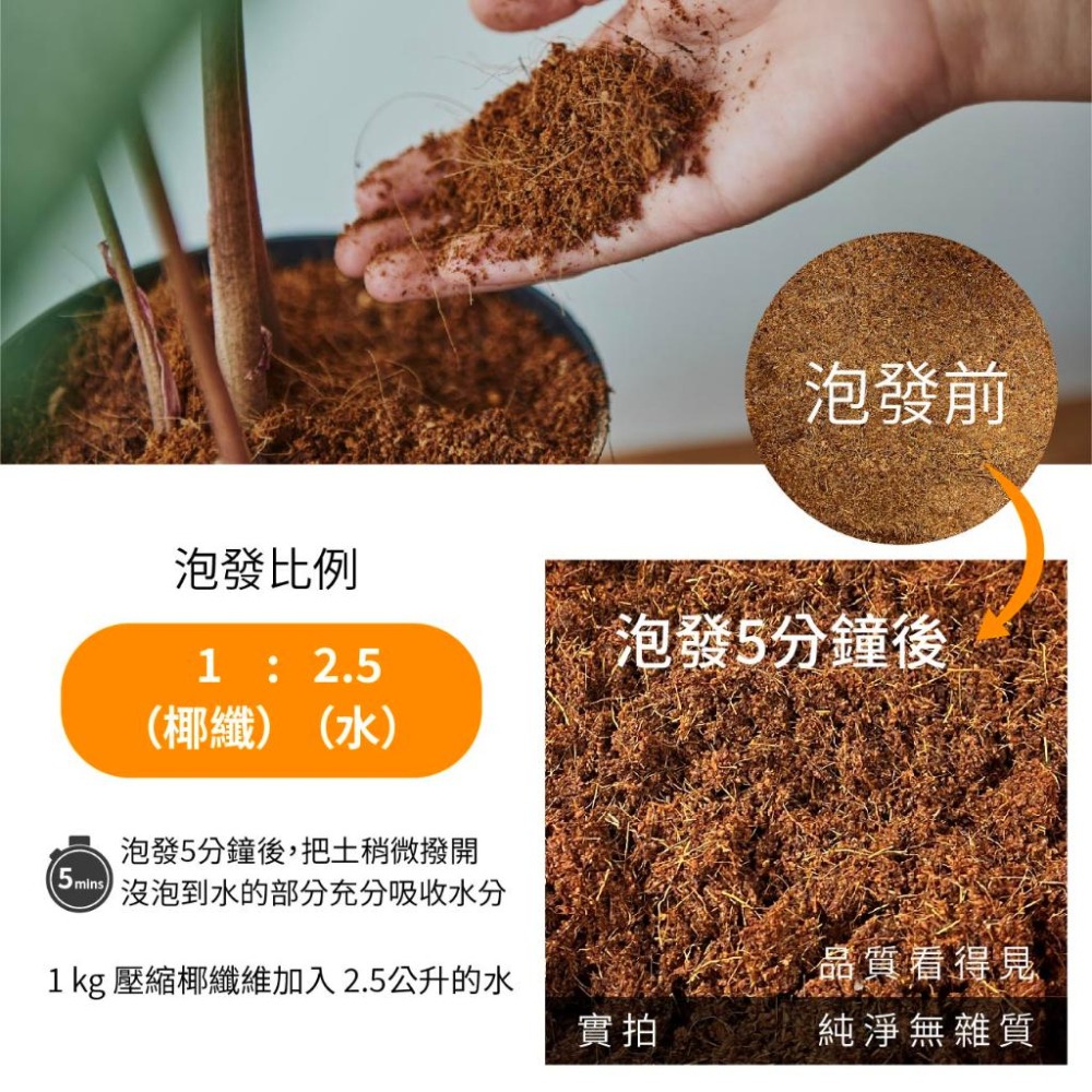 壓縮椰纖 一塊可泡18公斤｜椰纖土 ｜ 園藝｜觀葉植物｜多肉植物｜盆栽｜花卉｜土質調整｜泡水即可用｜-細節圖2